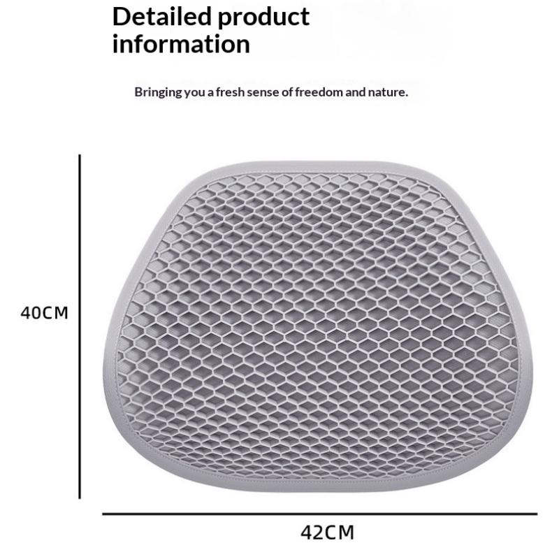 1/2Pcs Honeycomb Design Gel Cushion Breathable, Soft And Easy To Clean Provides Comfortable Support Elastic Gel Car Seat Cushion