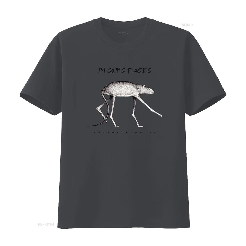 Jdu na místa krysa Tričko unisex streetwear móda umělecká dlouhonohá myš náčrt vintage Prané Pohodlné Trochu