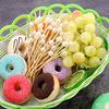 100 Stück Lebensmittel Obst Kuchen Bambusspieße Dekorative Zahnstocher Holz Partyzubehör, Hochzeitsparty Einweg Kuchen Dessert Bambusspieße