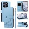 For Moto Edge 70 Fusion 5g/Edge 60 Pro Cute Cat Printed Wallet Flip Case Cover, Credit Card Case Bag for Sony Xperia 10 Vii