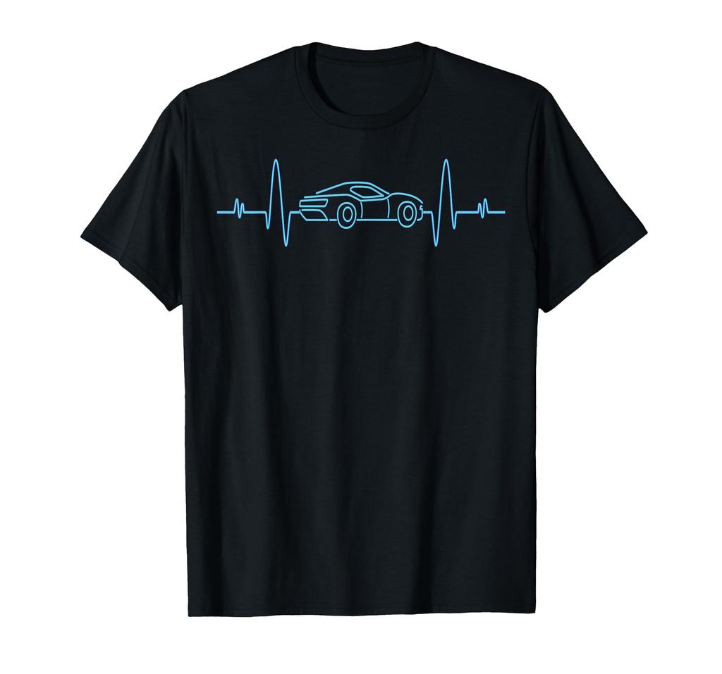 Car Heartbeat Shirt Funny Car Enthusiast Boys Girls Gift Cool - T-Shirt
