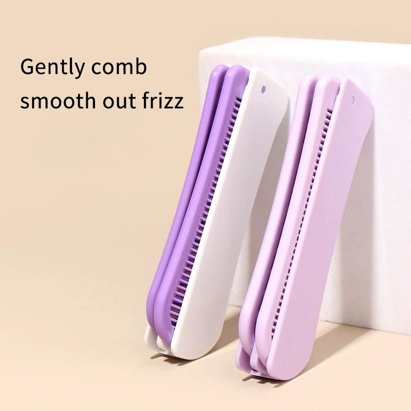 Portable Travel Folding 2-In-1 Brush Anti-Static Styling Comb Professional Hair Styling Tool Special For Real Hair Wigs