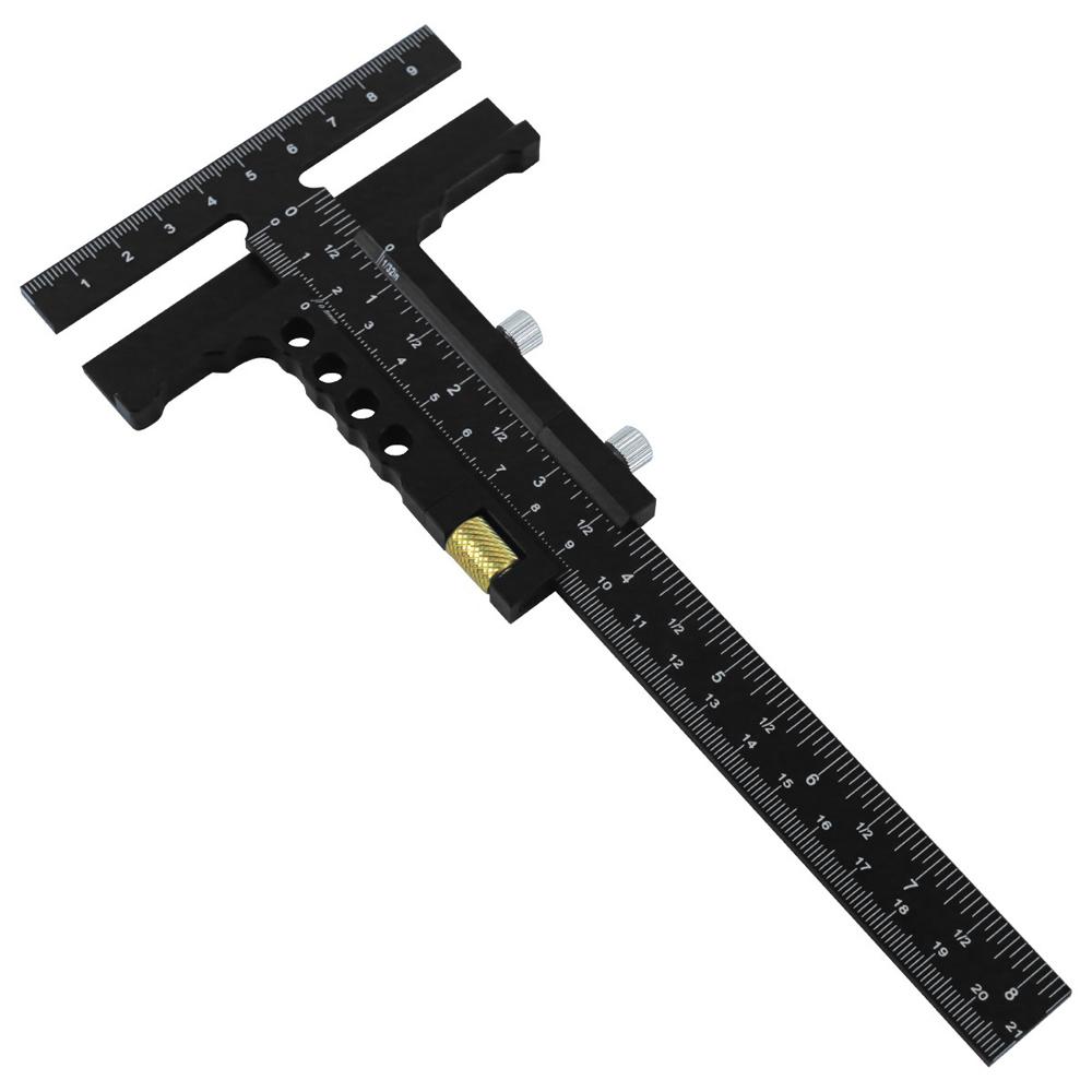 Woodworking Scriber TShape Aluminum Alloy Scribing Ruler Measuring Tool for Carpenter DIY Wood