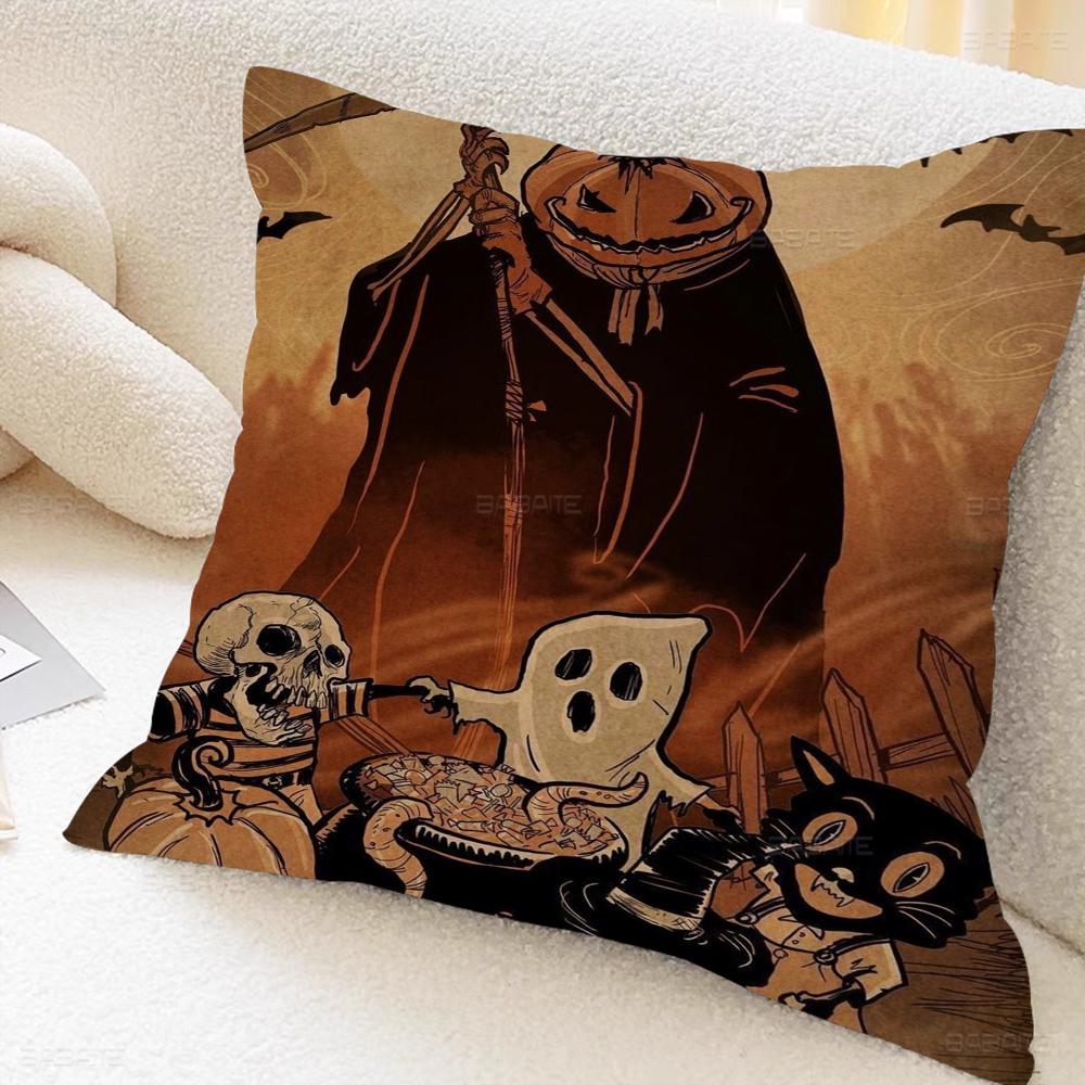 Retro Halloween Witch Pillow Gift Home Office Decoration Pillow Bedroom Sofa Car Cushion CoverPillow Case
