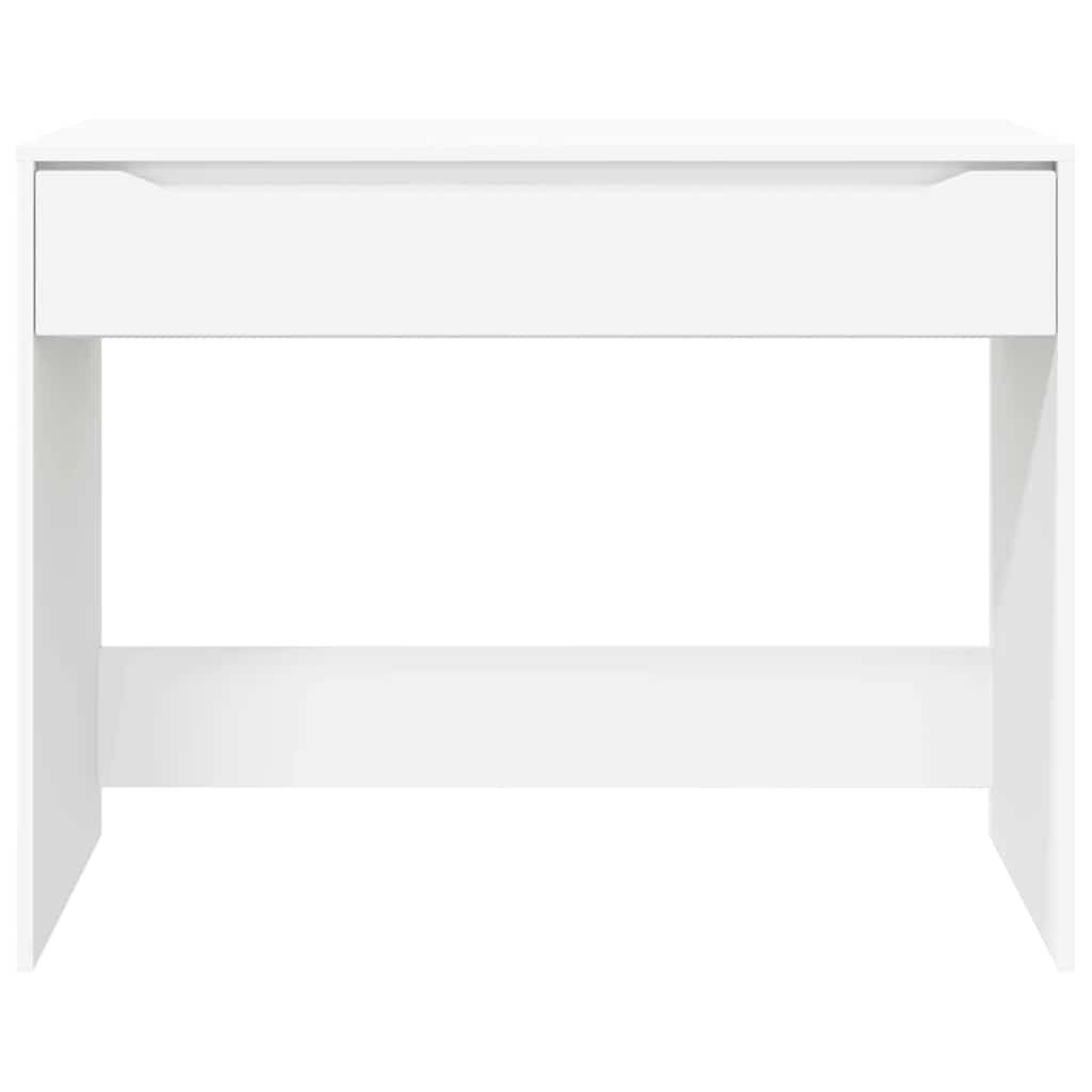White Desk with Drawer 100 x 50 x 78 cm Engineered Wood