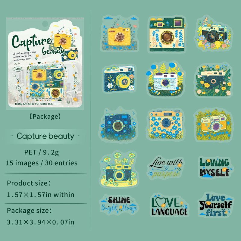 30sheets/bag Sticker Pack Kawaii Girl Cat Sticker Scrapbook Office Stationery DIY Hand Account Book Notebook Decoration Stickers