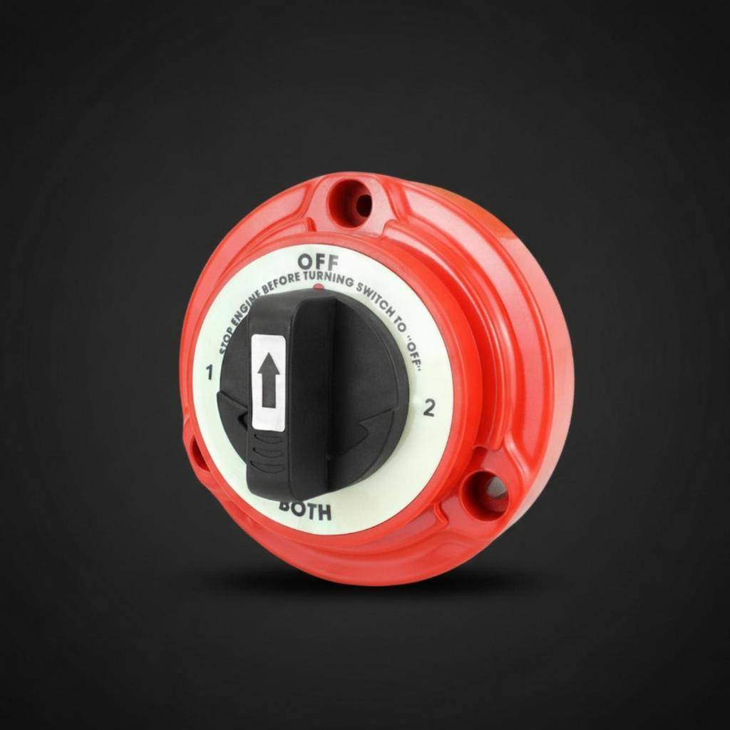 Red Resin Dual Battery Switch Vehicle Power Part Heavy Duty
