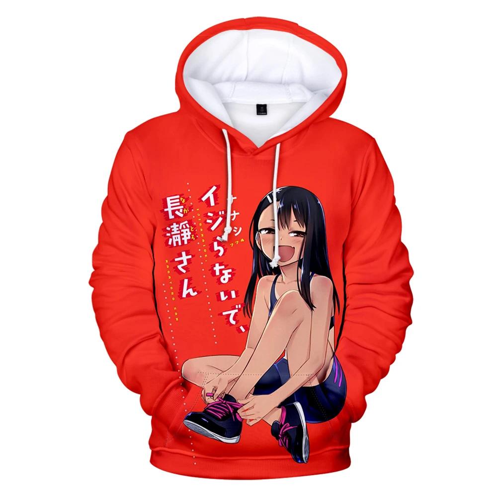 2024 3D Prints Don't Toy with Me Miss Nagatoro Anime Hoodies Women Men Hooded Sweatshirt Fashion Streetwear Tracksuit Pullover