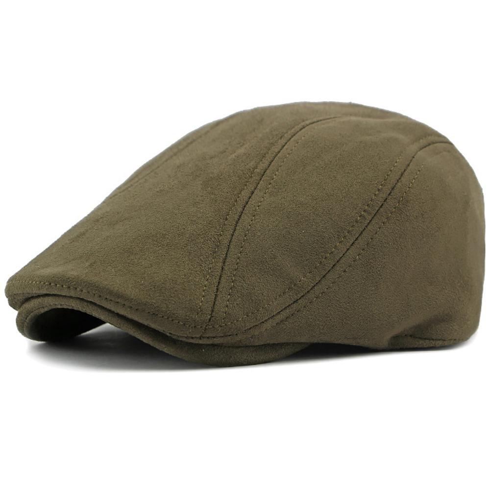 HT4954 Berets Men Women New Autumn Winter Hat Retro Artist Painter Suede Beret Hat Male Female Ivy Flat Cap Adjustable Beret Cap