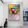 Regnparaply Abstrakt moderne kunsttrykk oljemaleri Mote hjemmedekorasjon Cuadros Bakgrunn Veggdekorasjon