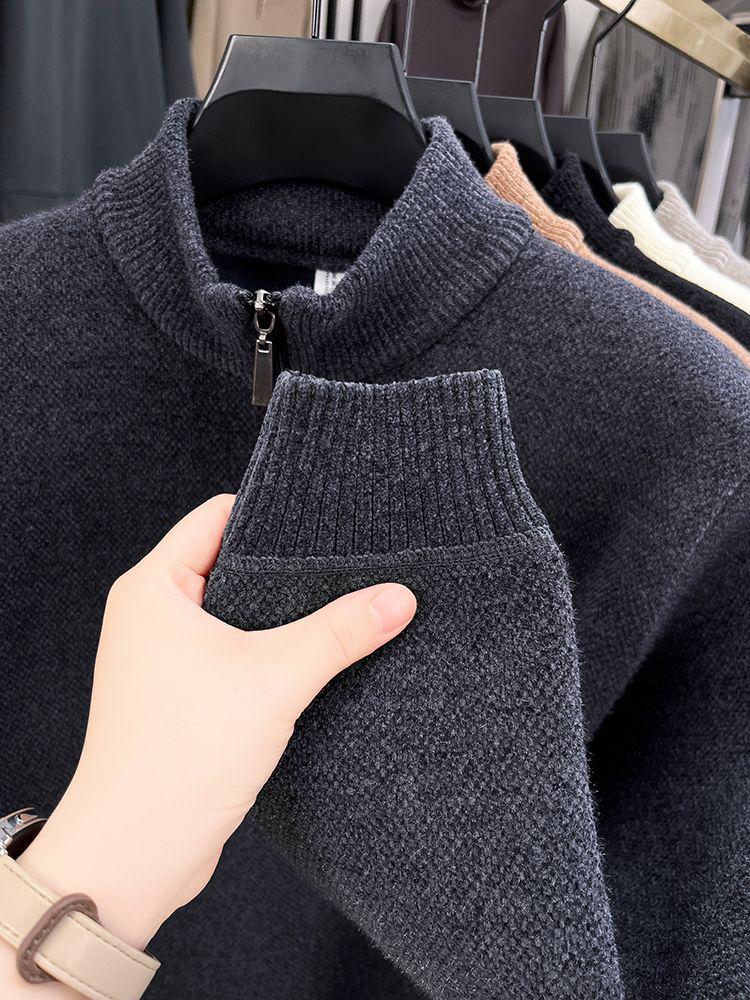 Men's Winter High Neck Knit Sweater
