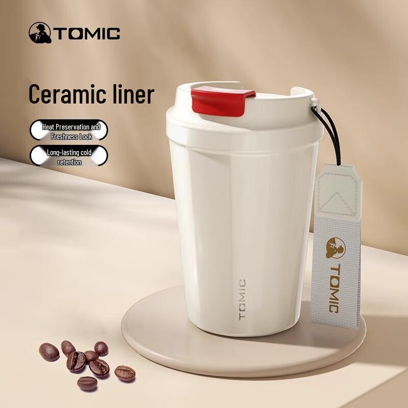 

TOMIC Ceramic Lined Portable Coffee Thermos Mug