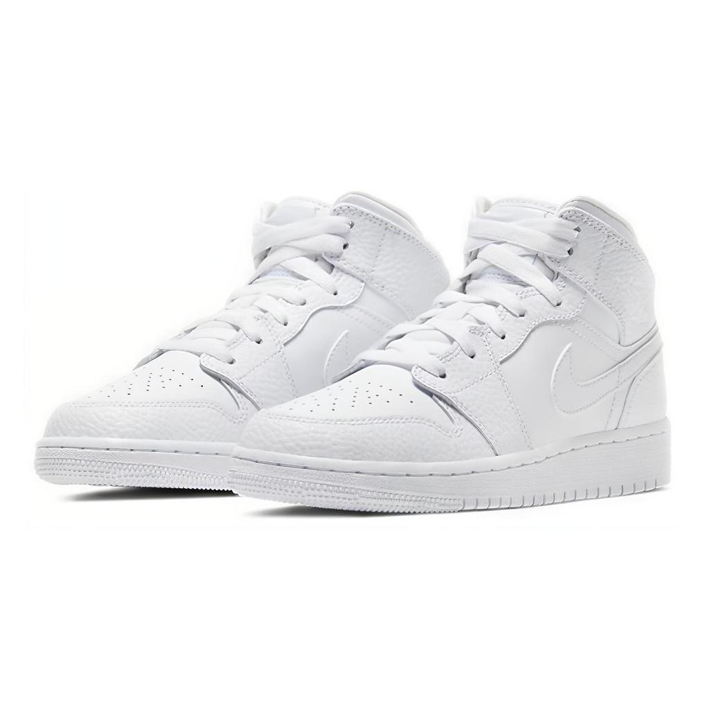 Jordan 1 Mid GS Triple White 554725-130