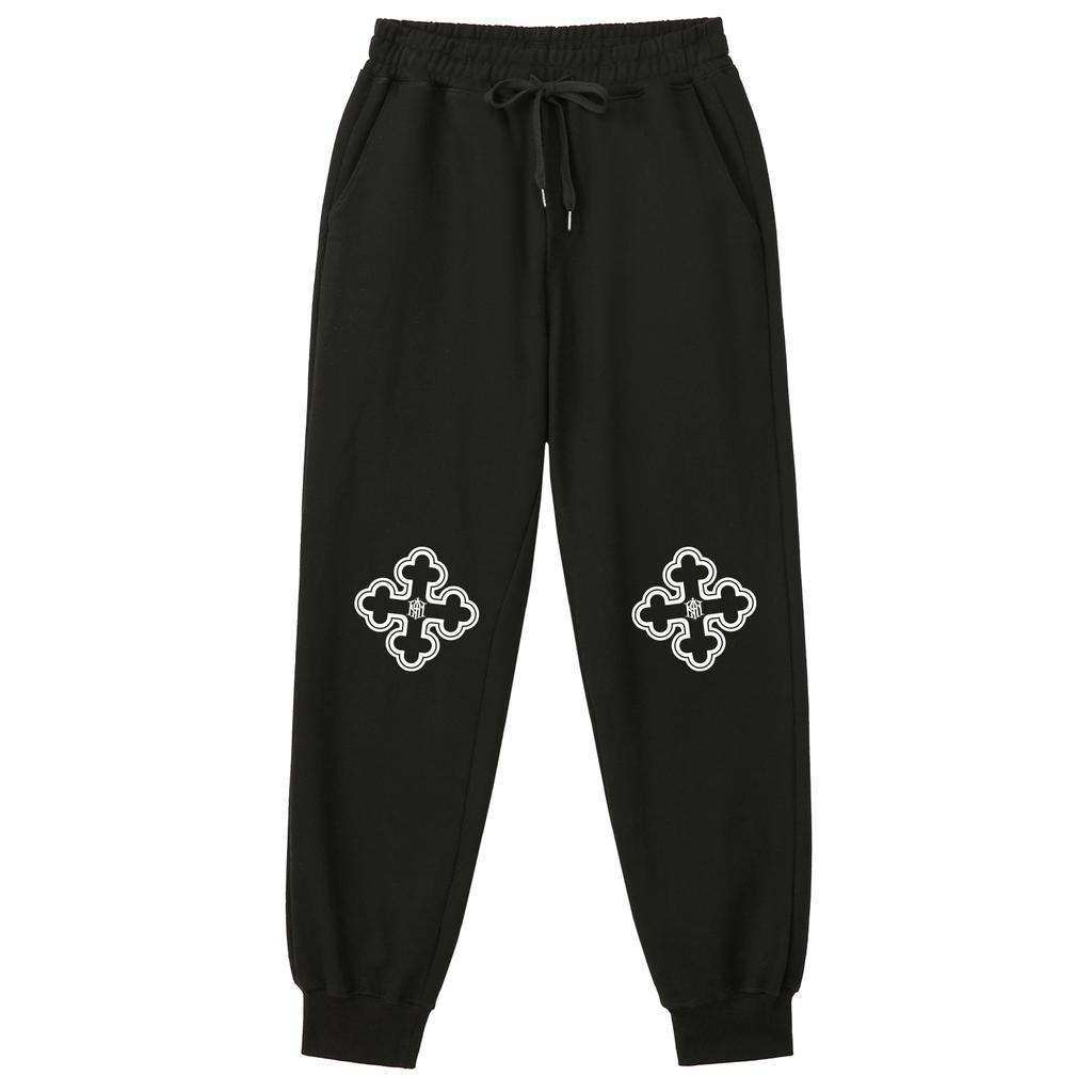 KAN6312 Klpb0014 Cross Hearts Jogger Pants Black