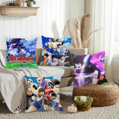 Anime Captain Tsubasa Pillow Case Home Decoration Cushion Cover Suitable For Office Sofa Bedroom Car