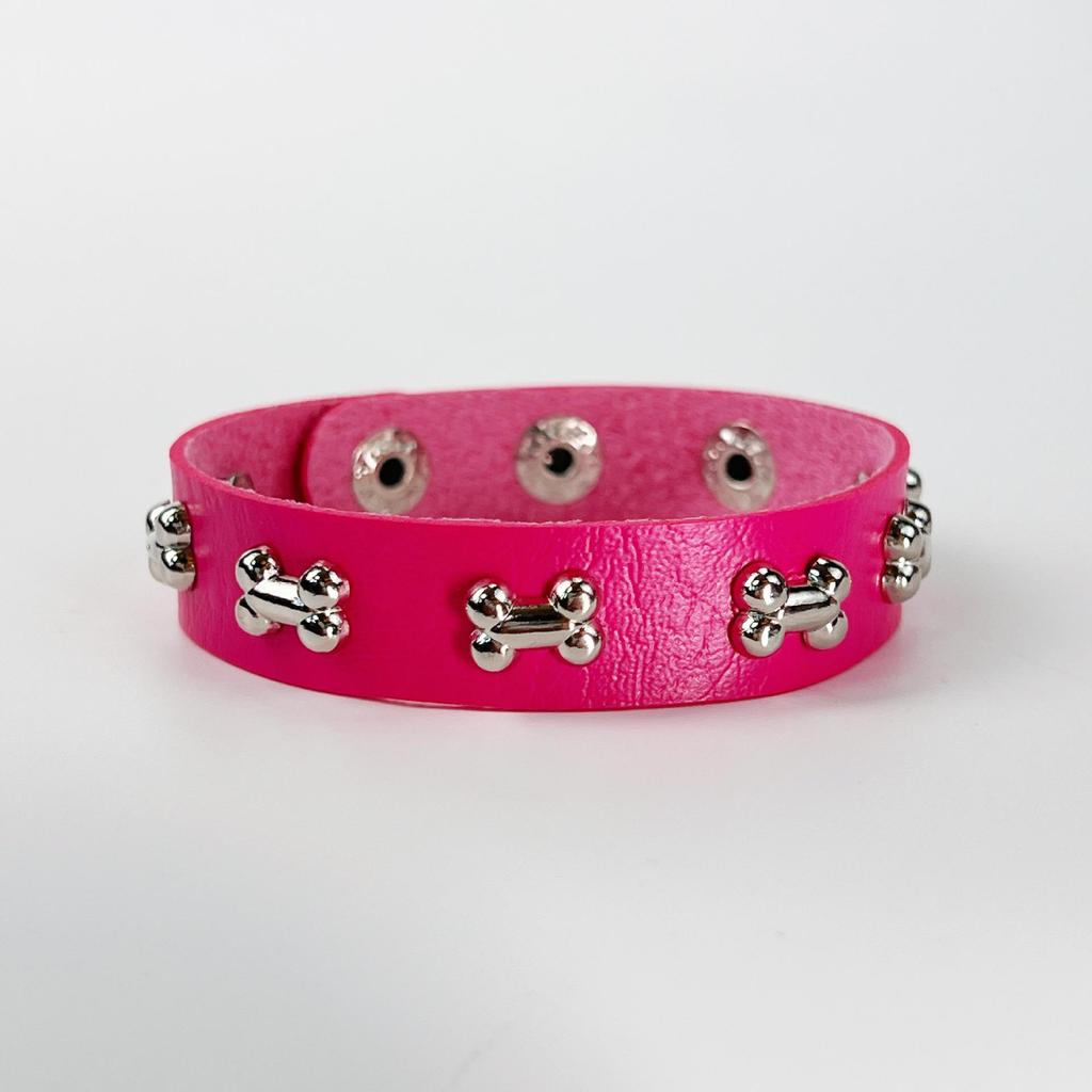 Punk Style American Street Leather Bracelet with Cute Niche Design