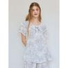 Lunaluz Women S French Twill Round Neck Short Sleeve Two Piece pajamaS