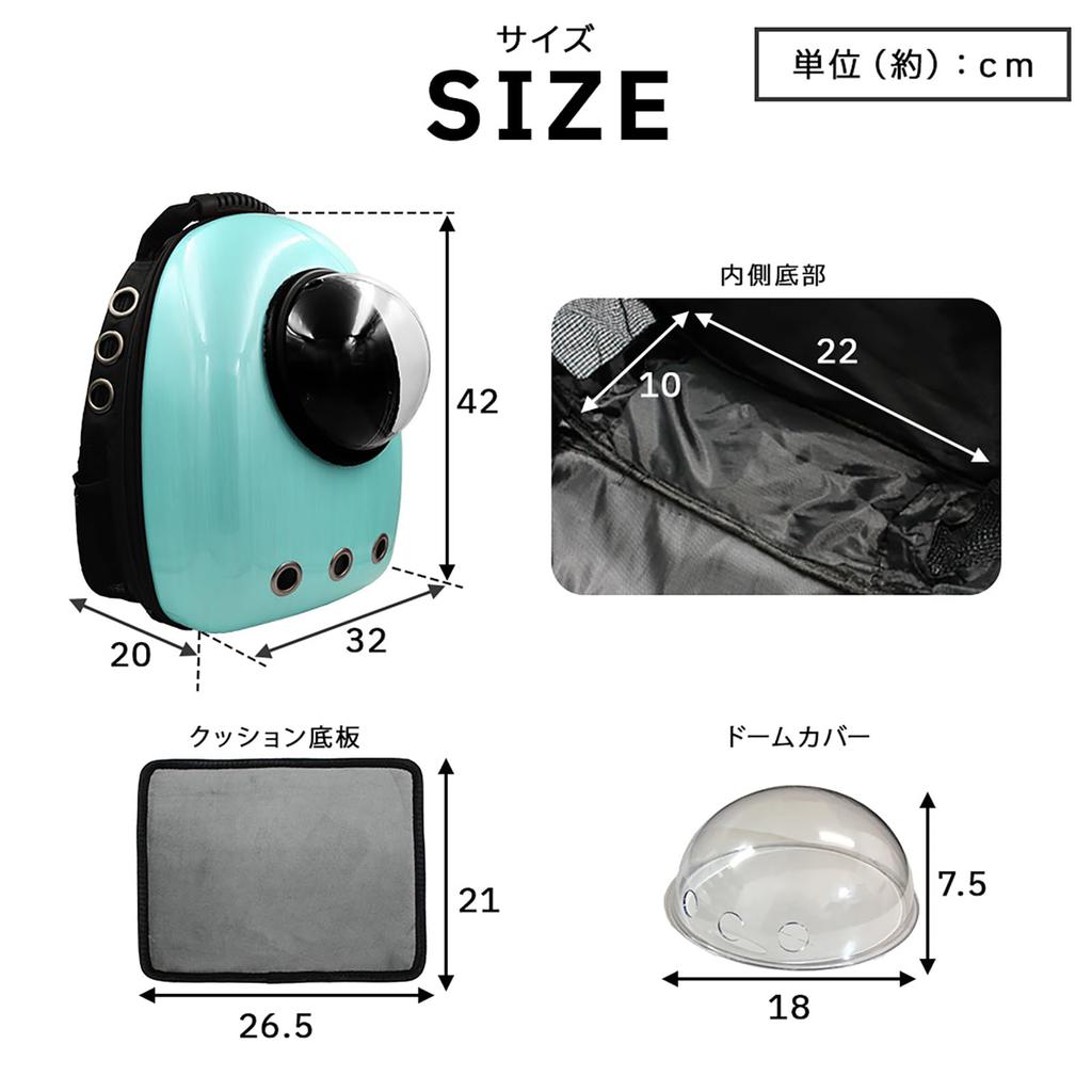 Best Answer Pet Backpack Carrier Bag Spaceship Capsule Shape Pet Bag Cat Dog Pet Supplies Dome Bag Travel Outing Dot