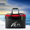 Kirlin Fishing Bucket Buckan Folding Bucket Outdoor Folding Made of EVA Large Capacity Ventilation Mesh with Handle Portable (black, 50CM)