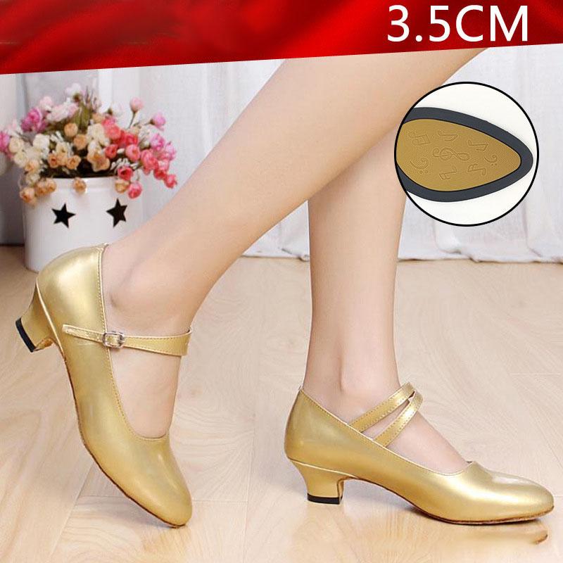 Pantofi de dans latino cu toc jos pentru femei la modă