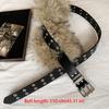 Fashion PU Leather Leather Fur Belt Faux Fur Rivet Furry Waistband Korean Style Jeans Decor Y2K Waistband Daily