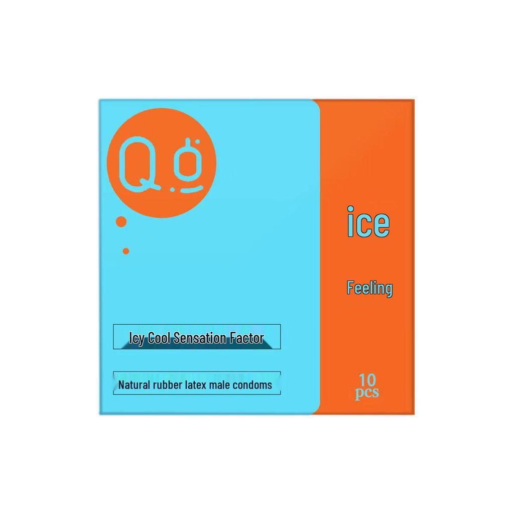 Q Point Ultra-Thin 001 Condoms: Lubricated, Spermicide-Free, for Men & Women, Enhanced Feel & Safety