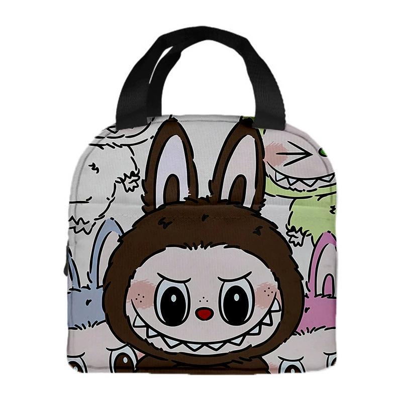 Labubu Cartoon Lunch Tote: Insulated Aluminum Foil Bento Bag for Students  5371