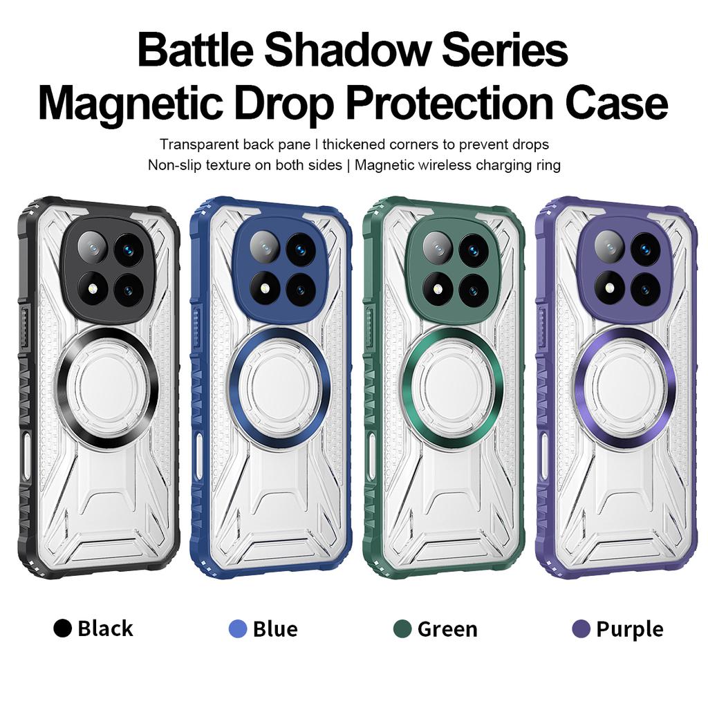 Luxury Magnetic Ring Phone Case For Xiaomi Mi Redmi Note 15 14 13 12 11 Pro C Silicone Shockproof Bumper Camera Protection Cover