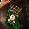 Green Christmas Stocking Hanging Ornament for Home Holiday Decor