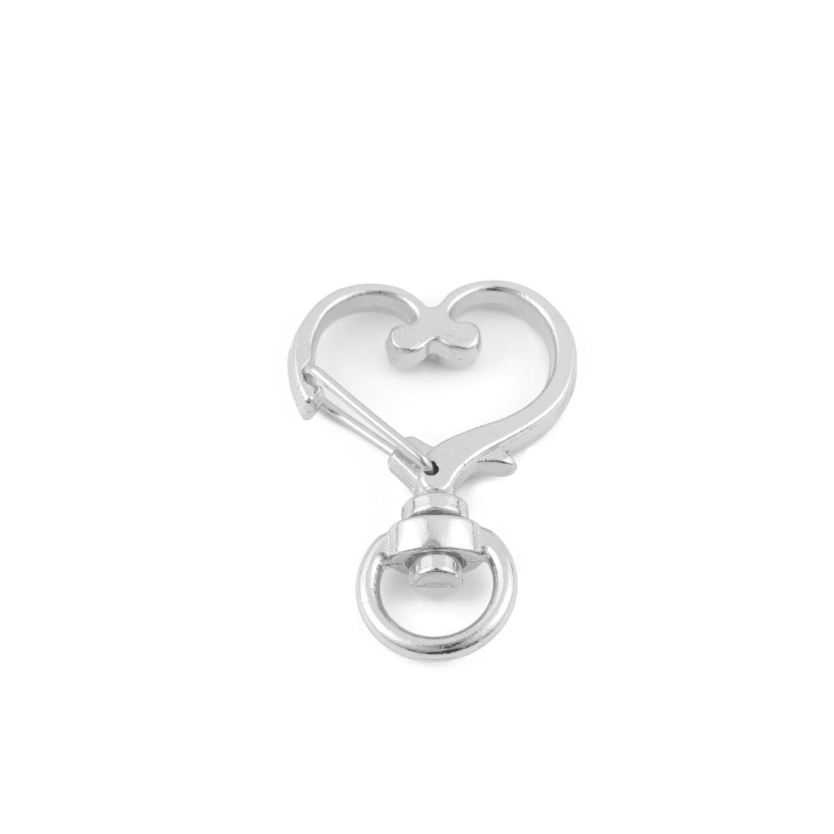 10Pcs/Lot Alloy Heart Cat Shape Rotation Spring Buckle KeyRings Snap Hooks for Jewelry Making Findings DIY Key Decoration Stuff