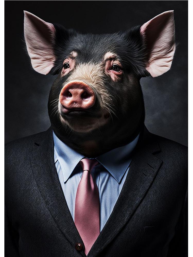 Mode Business Anzug Tiere Eule Affe Elefant Porträt Leinwand Malerei Poster Druck Wand Kunst Für Wohnzimmer Wohnkultur