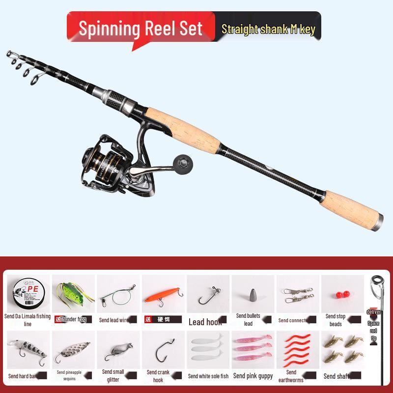 Portable Mini Telescopic Lure Rod: Japanese & Korean Design, Hard Smooth Float, Short Casting Section E18