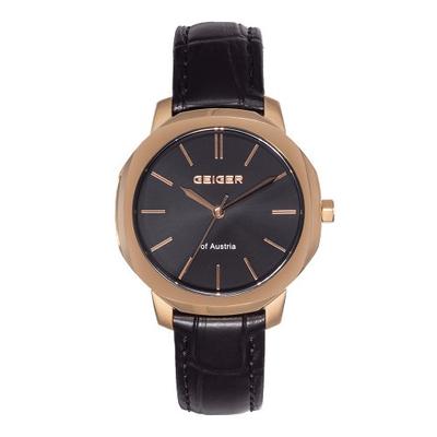 GEIGER Women's Classic Leather Watch GE1263RGBK_L