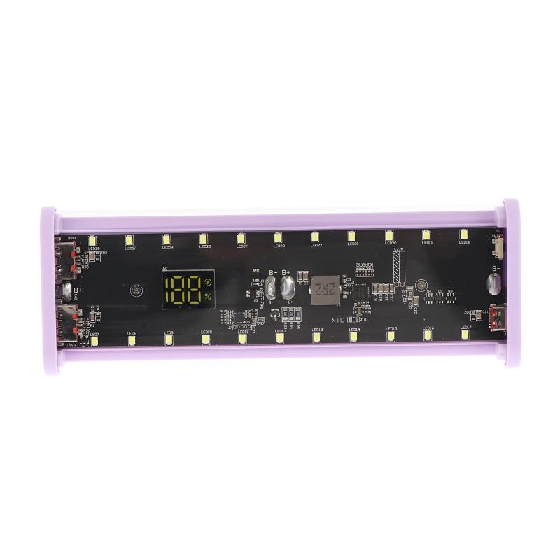 Diy 22.5W Battery Charger Power Bank Case Transparent Pd Quick Charging Case 18650 Battery Case With Led Light