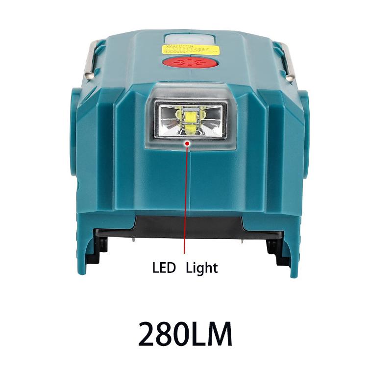 Power Inverter for Makita 18V Battery,DC 18V To AC 120V/220V Portable Power Station with USB,Type-C 280lm LED Light for Camping
