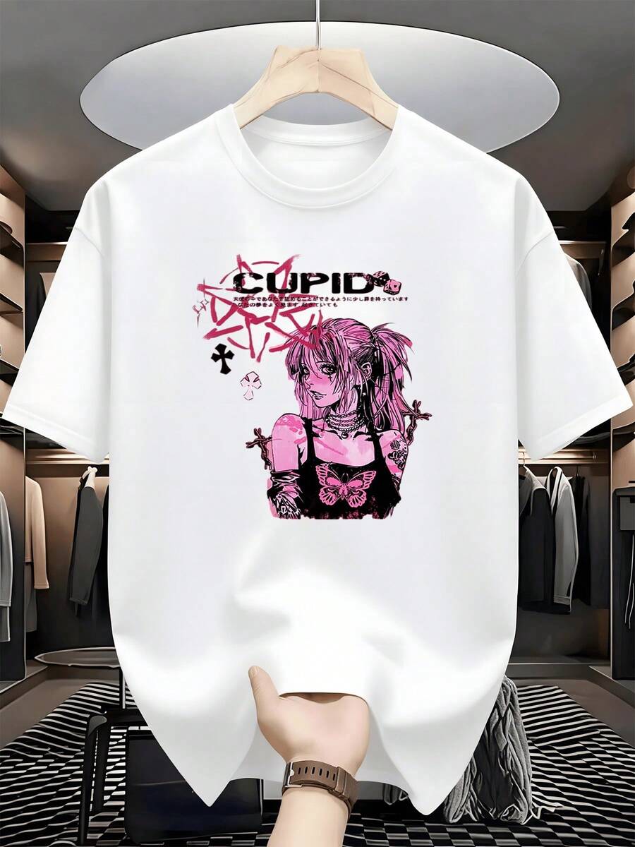 

Cupid Street Art Graphic Unisex T Shirt Urban Punk Style XXXL