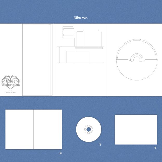 Pre-order NMIXX 1st Full Album Blue Valentine Standard Ver. & SHOP POB