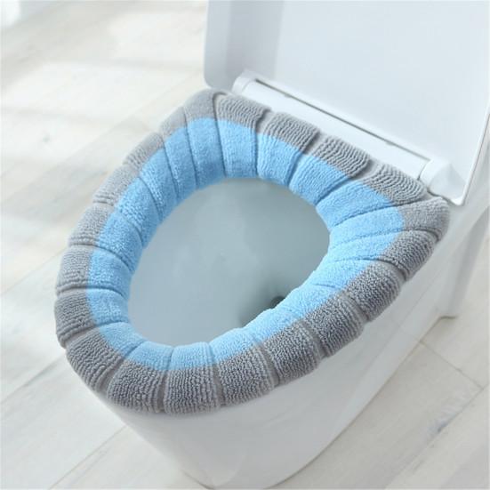 2Pcs Universal Soft Washable Thick Toilet Seat Cover Home Hotel Closestool Pad