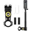 Motorcycle Handlebar Mount Invisible Adjustment Selfie Stick Bicycle Monopod Bracket for GoPro DJI Insta360 Camera Accessories