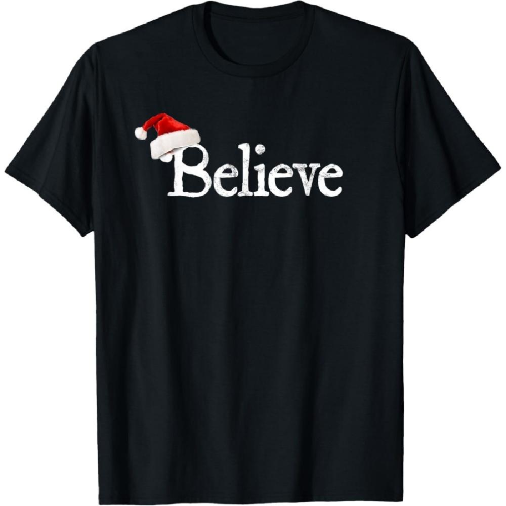 

Believe - I Believe In Santa Claus Christmas T-Shirt XXXXXL чорний