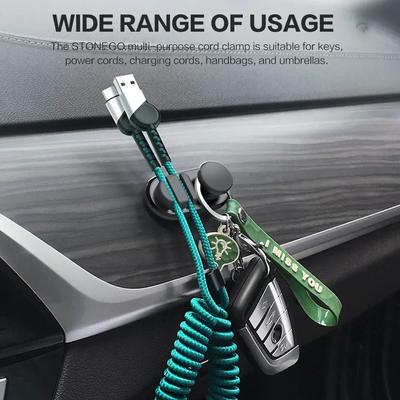 Mini Autohaken Multifunktional Selbstklebender Aufhänger Auto Befestigungsclip USB-Kabel Organizer Schlüssel Tasche Aufbewahrungslösung