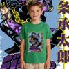 Jojo Jotaro Anime Print Boys Girls Cotton T Shirt Casual Short Sleeve Kids Clothing Soft Breathable Summer Top