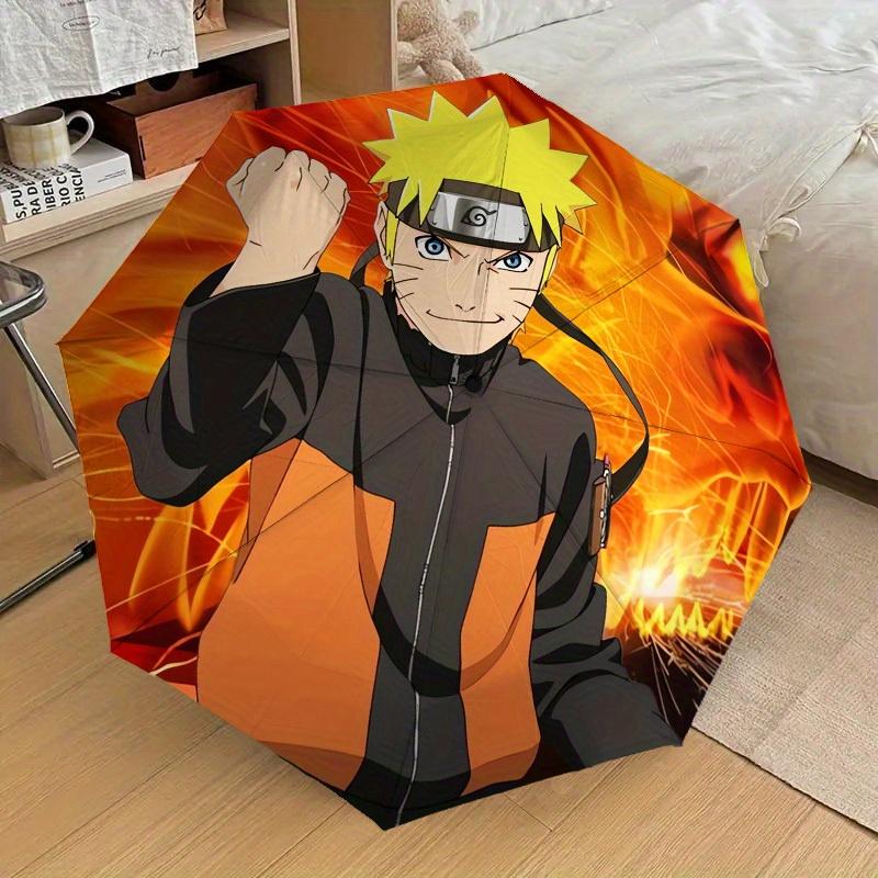 1pc Naruto, Fire Themed High-quality Umbrella,Automatic Opening and Closing Umbrella,Multi-functional Umbrella G0811128