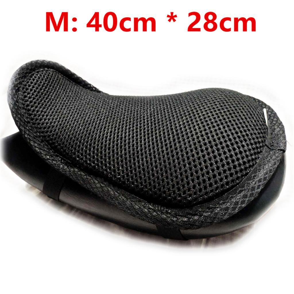 M Size 3 Layers Motorcycle 3D Mesh Cushion PVC Anti-Skid Net Fabric Seat Cover