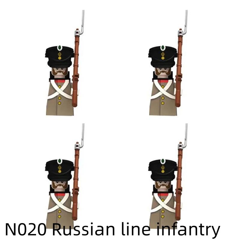 

Наполеоновские войны Военные солдаты Строительные блоки Вторая мировая война Британский Французский Фузилер Винтовки Русский Прусский Пеший гвардеец Кирпичики Детские игрушки