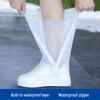Unisex Non-Slip High-Top Waterproof Shoe Covers - Wear-Resistant, Splash-Proof, Ideal for Adults and Kids in Rainy Outdoor Conditions.