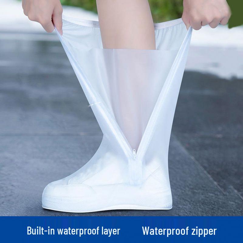 Unisex Non-Slip High-Top Waterproof Shoe Covers - Wear-Resistant, Splash-Proof, Ideal for Adults and Kids in Rainy Outdoor Conditions.