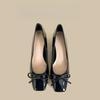Women's Solid Color Classic Shallow High Heels Spring and Autumn Fashionable Elegant Mary Jane Shoes Women's Thick Heel Design