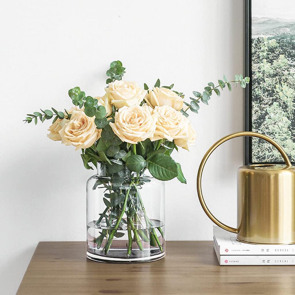 Glass Vase, Transparent, Large Vase, Flower Base, Glass Base, Glass Bottle, Arrangement, Interior, Hydroponics, Ikebana, Artificial Flowers, Stylish,