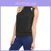 Elegantes Damen Ärmelloses Lotus Chiffon Hemd, das zeitlosen Stil für Bürokleidung ausstrahlt